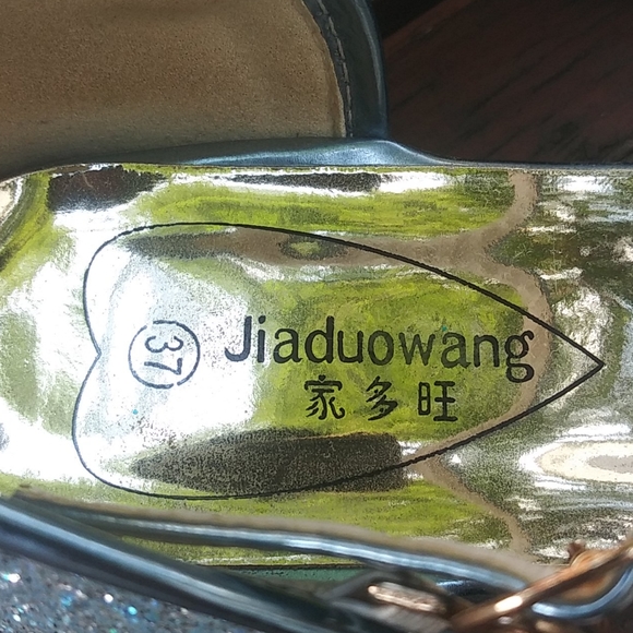 Blue glittery heels for kids 👡 - Picture 2 of 6